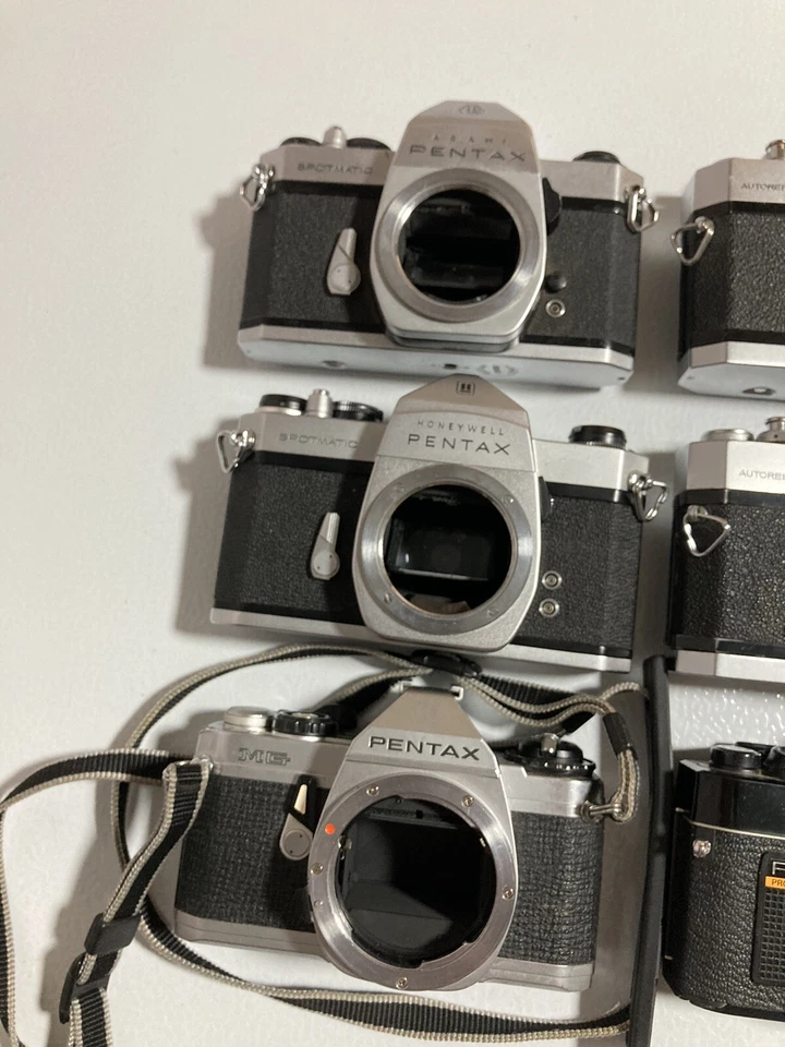 Lote de cámaras de película vintage Asahi Pentax Konica M42 PK AR Mounts Foto 4 de 4