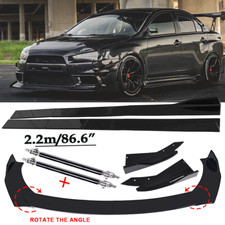 Front Bumper Lip Spoiler Splitter Glossy Black For Mitsubishi Lancer Gt 2.2m