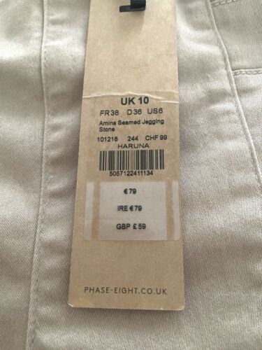 £59 • PHASE EIGHT • Stone Amina Seamed Jegging Sz 8-10 UK. BNWT. L28” - Picture 6 of 7
