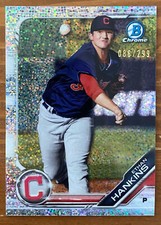 Ethan Hankins 2019 Bowman RC Rookie Prospect Chrome Speckle Refractor #/299