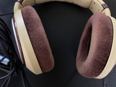 SENNHEISER HD598 Open type headphones Ivory Brown 3rd party 4.4mm