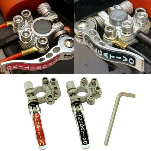 2PCS QUICK RELEASE UNIVERSAL HEAVY DUTY BATTERY CLAMPS/TERMINALS CAR