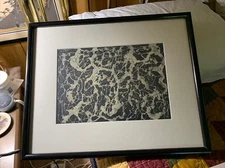 “dance” abstract expressionism original ink & glue art by Jong J Jenkins (A-122)