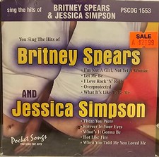PS1553 BRITNEY SPEARS JESSICA SIMPSON POCKET SONGS KARAOKE CDG