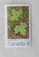 Canada  6 cent stamp 1971  MNH sc # 536 Maple Leaves Summer