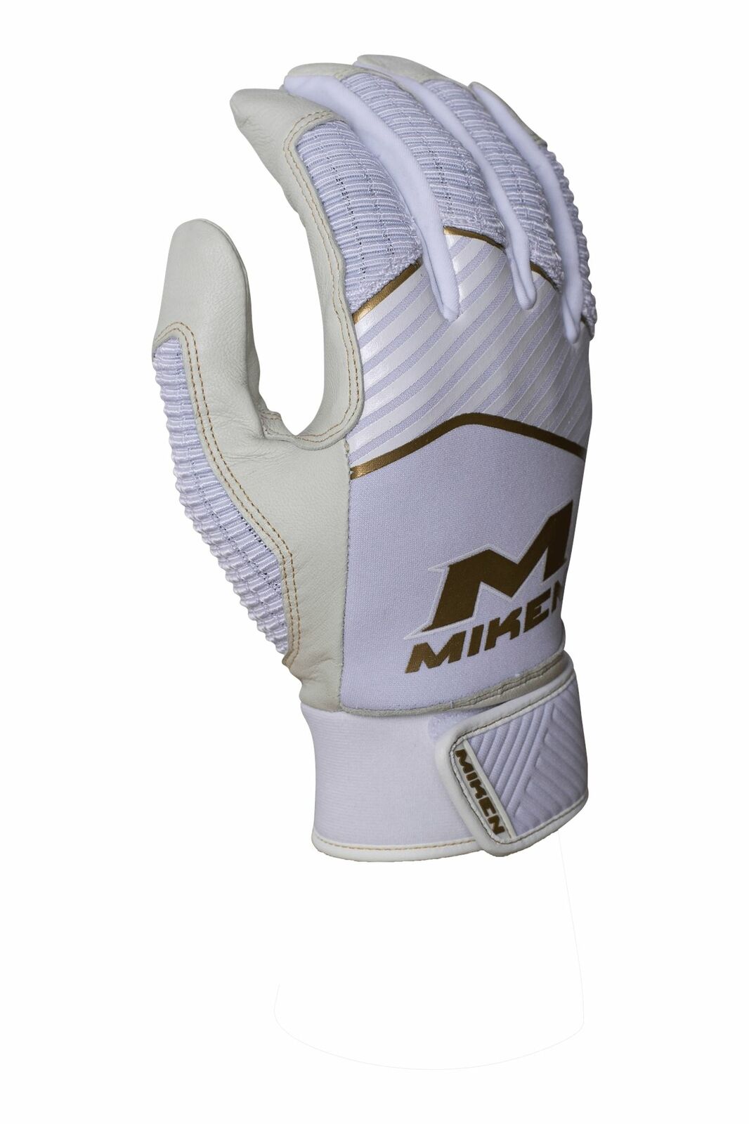 Miken Softball MK7X Adult White High quality new Batting and Gloves: MBGGLD- Outstanding Gold