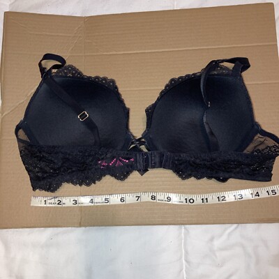 ユウ LA SEUZA SEXY BRA WOMENS SIZE 38C black padded under wire demi