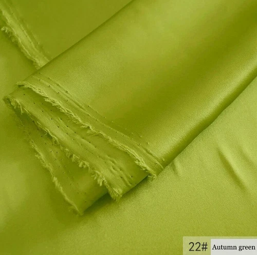 Tela Charmeuse de seda natural de 1 yarda*114 cm 16 momme material satinado de seda para vestido - Imagen 39 de 52