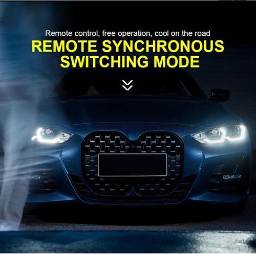 LED Dynamic Pupil Devil Eyes Remote Control Projector Lens Headlight 33 Modes - Bild 11 von 18