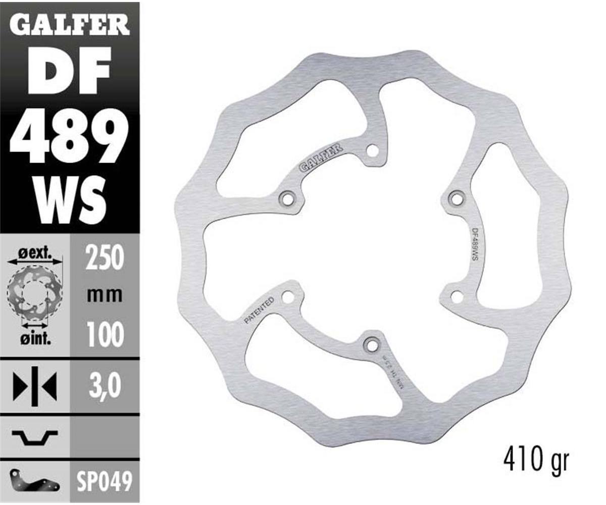 Galfer Front Brake Disc WAVE FIXED OVERSIZE 250x3mm SUZUKI RM 85 / L 2005 > 2023