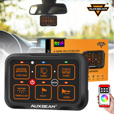 AUXBEAM 6 Gang AR-600 RGB Switch Panel Relay Control System For Toyota Tacoma