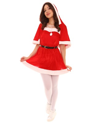 Sexy Frau Claus Kostüm - rotes Samt Weihnachtskleid - Erwachsene Weihnachtsmann Outfit Kostüm