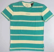 Men's Quiksilver Deluxe Tee Regular Fit Striped Shirt NEW