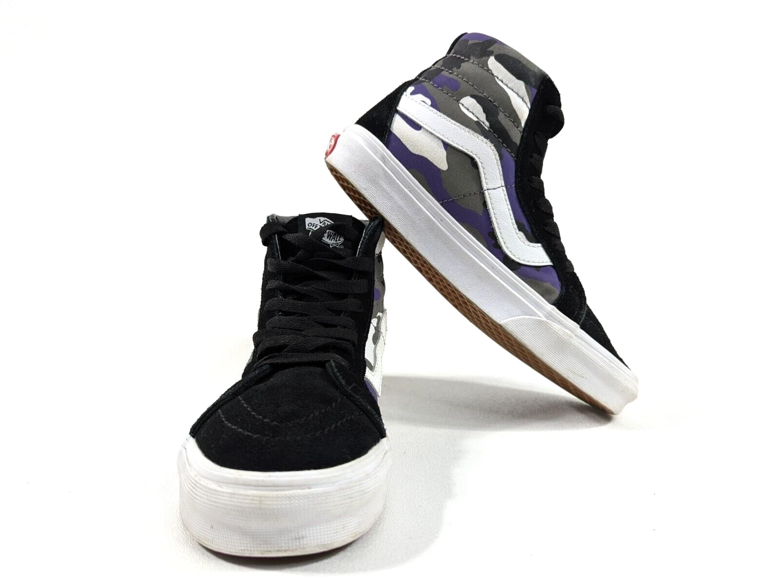 Vans Sk8 Hi Reissue Nero Eliotro Stampa Mimetica Donna Tg7 Uomo Taglia 5 5