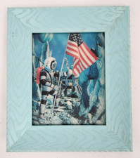 Vintage Memo From the Moon Lenticular 1966 Blue Frame