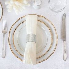 Time to Sparkle 50/100PCS Silver Plastic Napkin Rings Buckles Table Decor Party