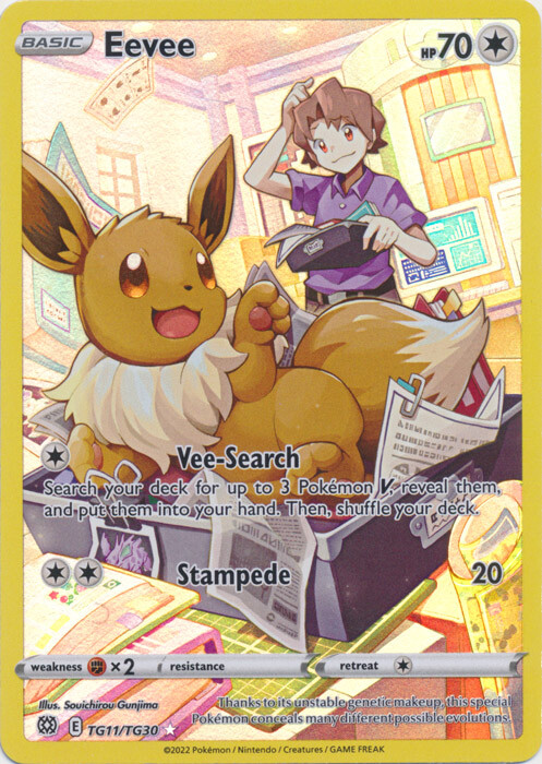 Eevee - TG11/TG30 Ultra Rare Brilliant Stars NM Pokemon TCG