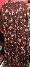 Lane Bryant Womens Short Sleeve Floral Print Long Dress Size 22
