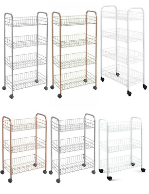 3/4-stufig Küchenwagen Regaleinheit auf Rad Wagen Gemüseregal Obstkorb