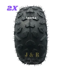 2) 145/70-6 145x70-6 145x70x6 ATV Go Kart Tire Qind JR 20