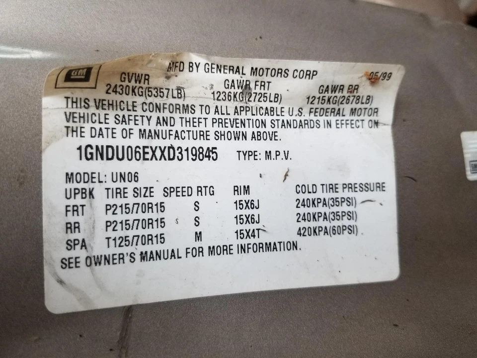 Chevy Venture Door Glass Window Right Passenger Side Front Uplander Montana - Image 2 of 4