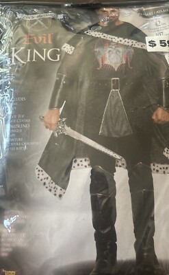 Evil King Dark Royalty Medieval Renaissance Fits Up To 42in Chest Adult ...