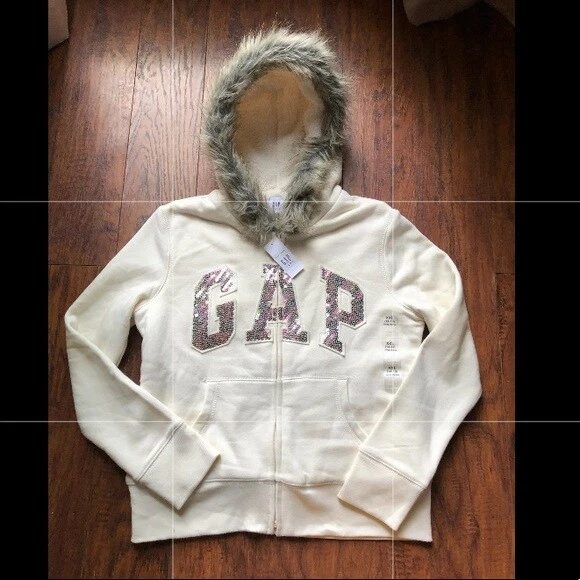 Gap Girls Faux Fur Sherpa Lined Hoodie NEW! | eBay
