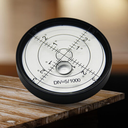 Portable Circle Bubble Level Tool 60*10mm Spirit Level 5'/2MM for Adjust Level