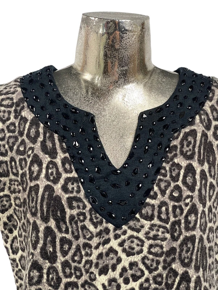 Vestido corto para mujer SELECT talla mediana 14 negro mezcla animal estampado polar EU42 Foto 4 de 4