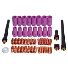 TIG Collet Body Alumina Cup Back Caps DB PTA SR WP 9 20 25 Welding Torch 53pcs