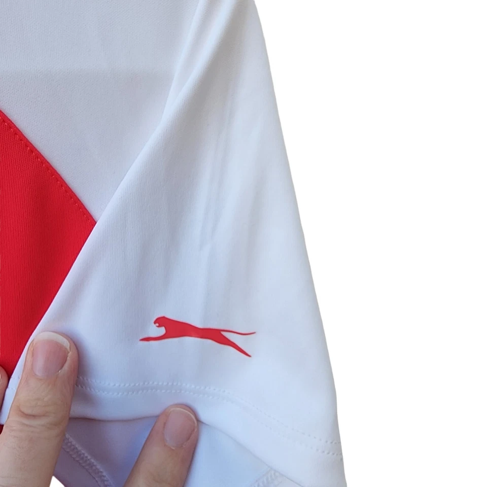 Camisa de Golf Slazenger Estilo Polo Mujer Pullover Talla XL 1/4 Cremallera Rosa Blanco Foto 3 de 4