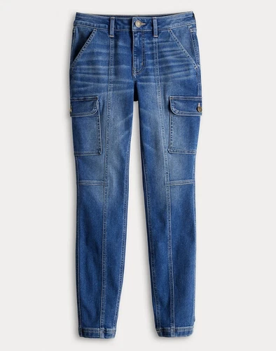 SO Juniors Low Rose Cargo Skinny Jeans SZ 3