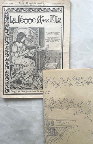 La Femme Chez Elle n° 21 du 15 Septembre 1900 revue couture + planche broderie - 第 1/4 張圖片