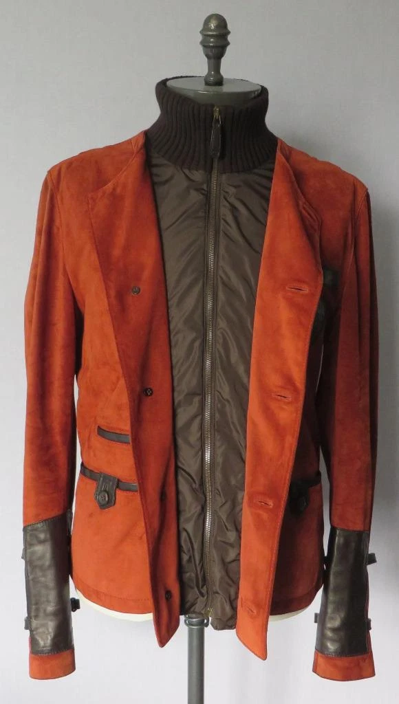 Giacca Gucci in pelle scamosciata rossa