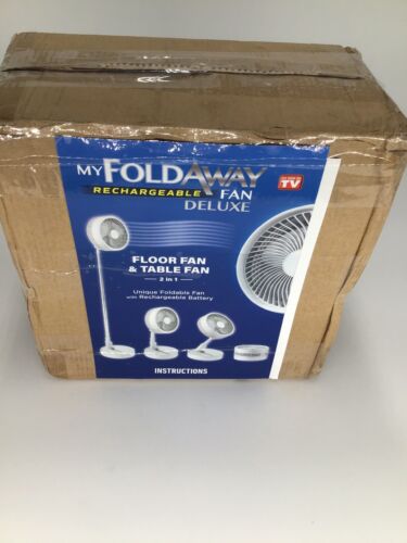 My Foldaway Rechargeable Fan Floor and Table Fan 2 in 1 NIB