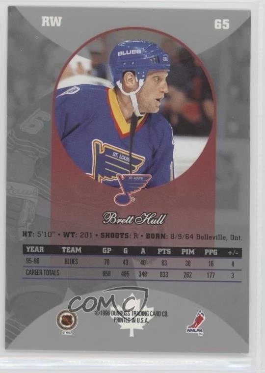 1996-97 Donruss Canadian Ice Brett Hull #65 HOF - Image 2 of 2