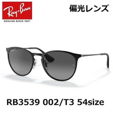 Ray-Ban RB3539 002/T3 54mm Erika Metal Polarized Sunglasses Black Gray