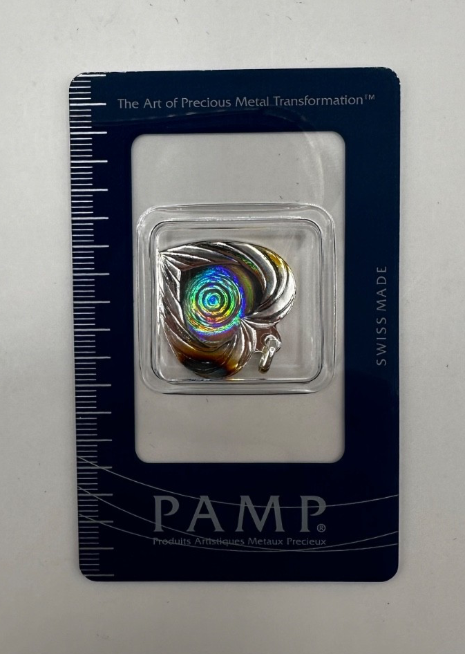 PAMPSuisse5.2gHolographicLoveHeartPendantSilver999SuperRareHologram