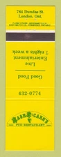 Matchbook Cover - Mash McCann's Pub Restaurant London ON