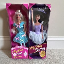 Vintage Mattel My First Barbie Princess & Ballerina Dolls Lot 11 in 1994 Boxed