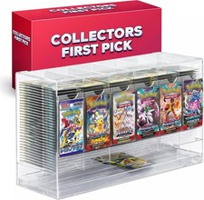 Clear Acrylic 6 Slot Pokemon TCG Premium Booster Pack Display Stackable UK STOCK