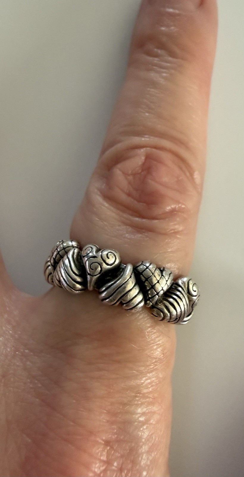 Brighton Double Interlocking Heart Ring Sterling … - image 1