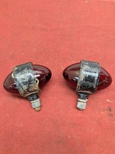 Pair Vintage King Bee Double Bee Hive Red Glass Lens Clearance Lights Accessory