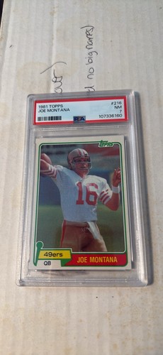 1981 Topps - Joe Montana #216 (RC) PSA 7
