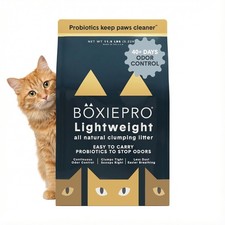 Boxie Probiotic Lightweight Cat Litter 40 Day Odor Control, Odor Eliminating ...
