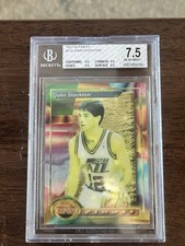 1993-94 JOHN STOCKTON TOPPS FINEST - BECKETT 7.5 - FREE SHIPPING
