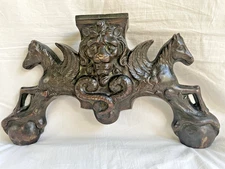 French Chenet - Winged Pegasus & Lion Andiron - Ball & Claw