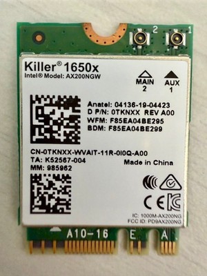 Intel AX200NGW Killer 1650x Wifi Card for Desktop 