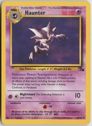 Haunter 21/62 Fossil Unlimited Rare Non-Holo Pokemon TCG