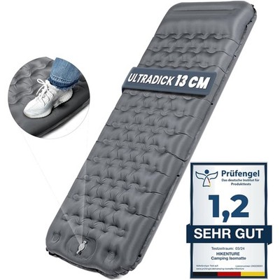 Camping Isomatte 13cm ultradick Luftmatratze mit Kissen Tragbar Wandern Zelt